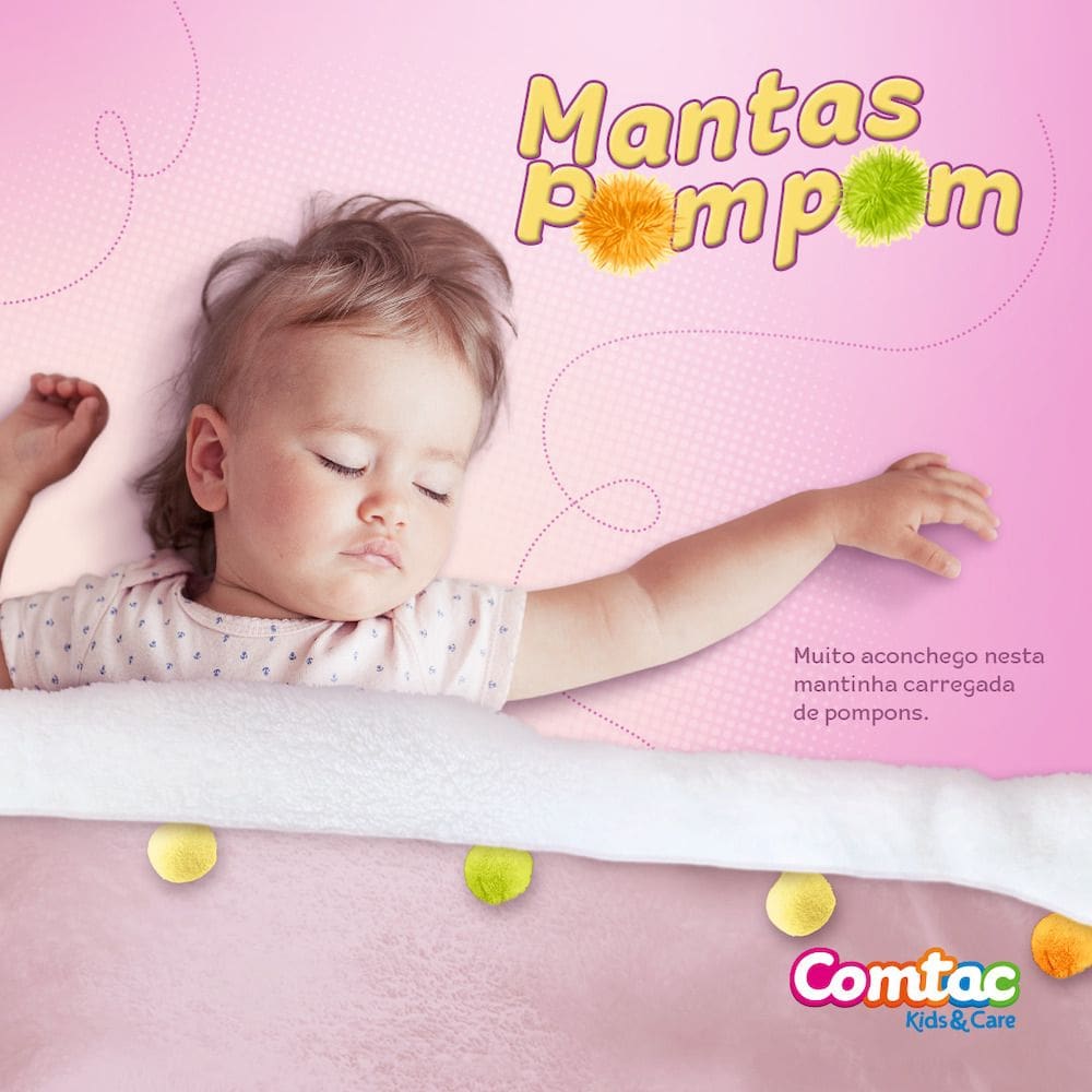 Manta Pompom Baby Girl Comtac Kids 4231