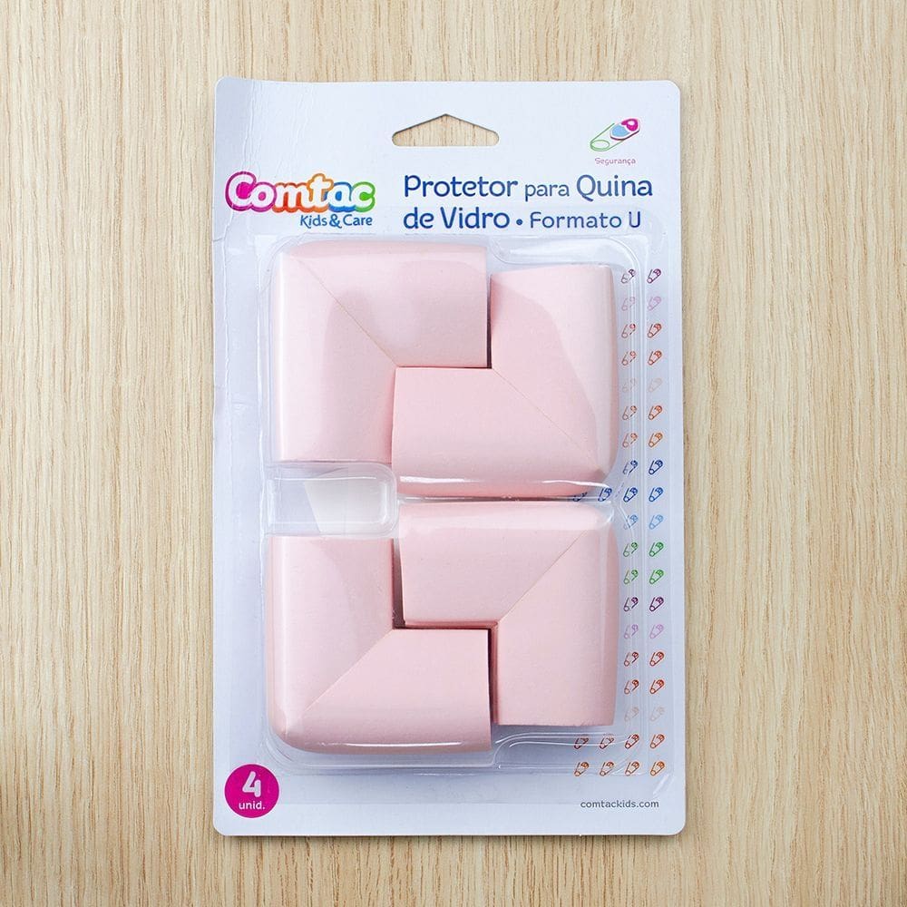Protetor Para Quina De Mesa Vidro Formato U Comtac Kids 4225