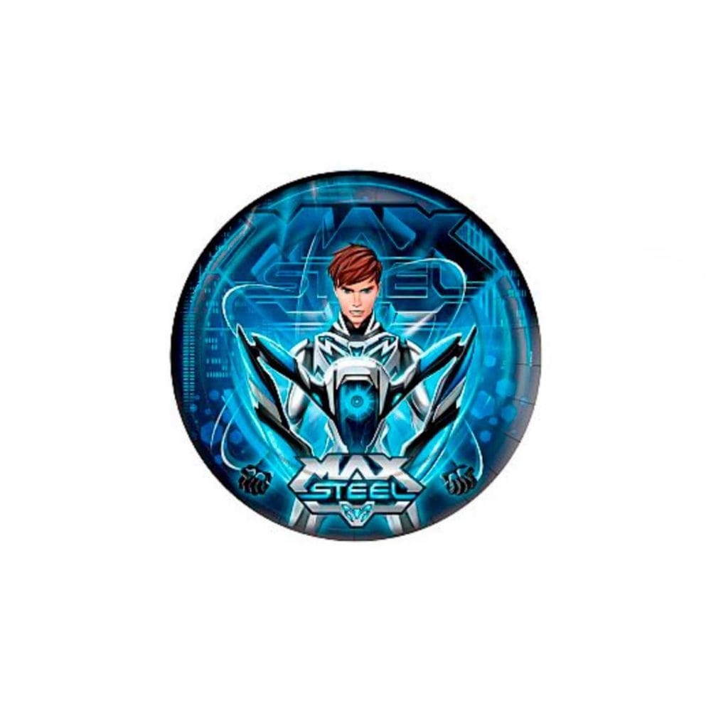 Pratos Redondo Descartável Max Steel 17Cm Com 8Un Regina