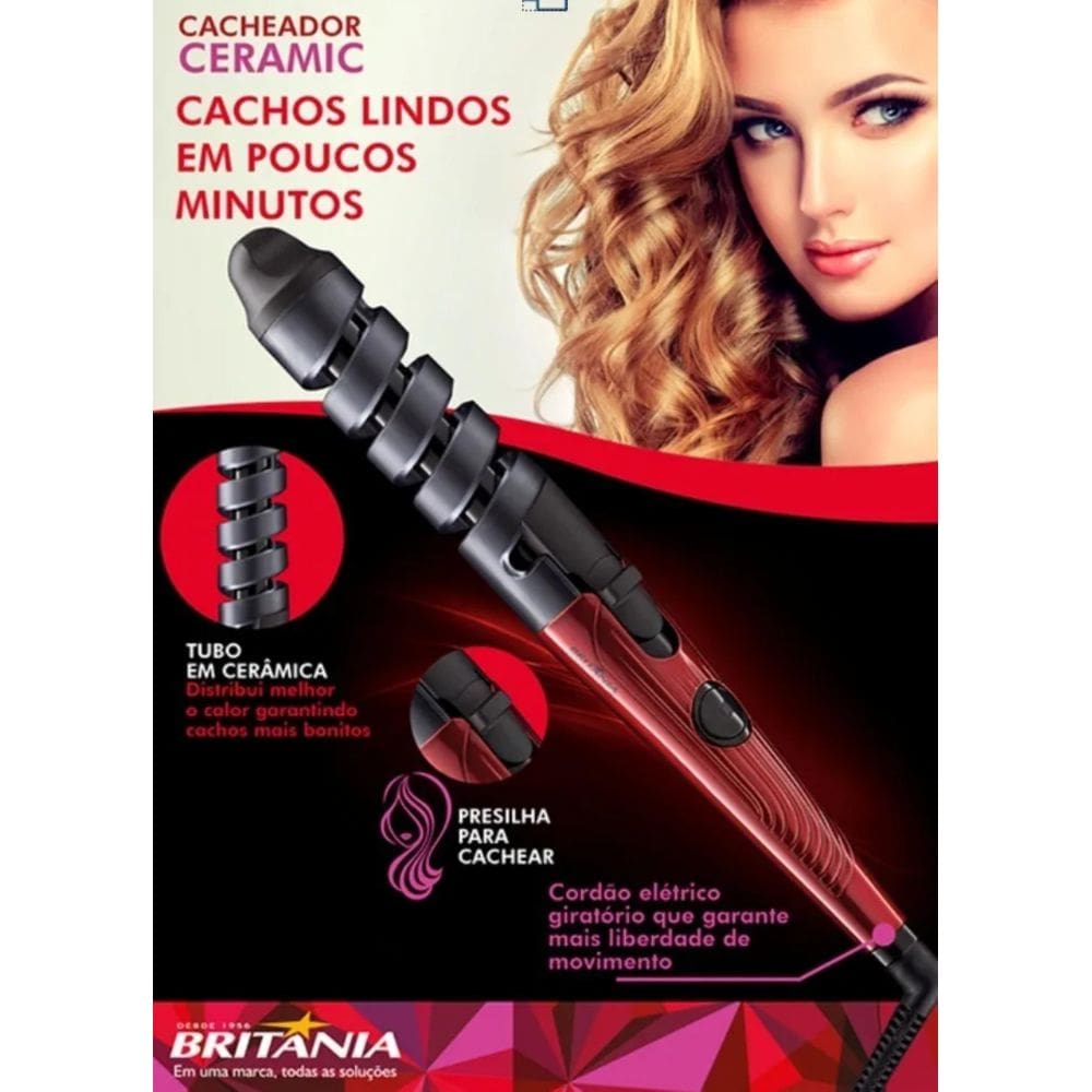 Modelador de Cabelo Britânia Ceramic 180°C Bivolt