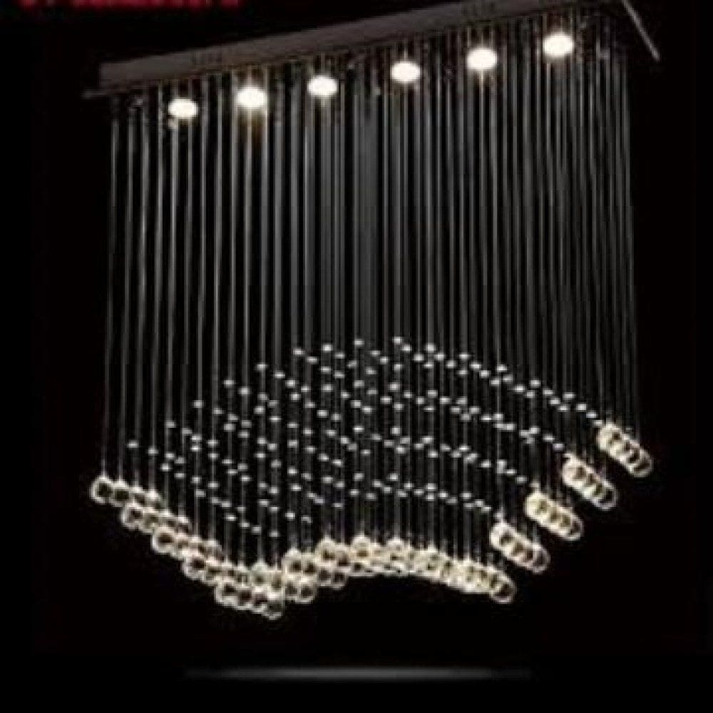 Lustre para sala, quarto, sala de jantar, em Cristal k9 Base 18x100