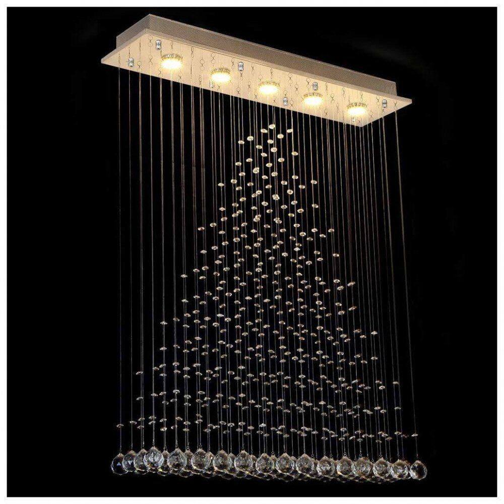 Lustre para sala, quarto, sala de jantar, cozinha, Cristal k9 Base 18x70
