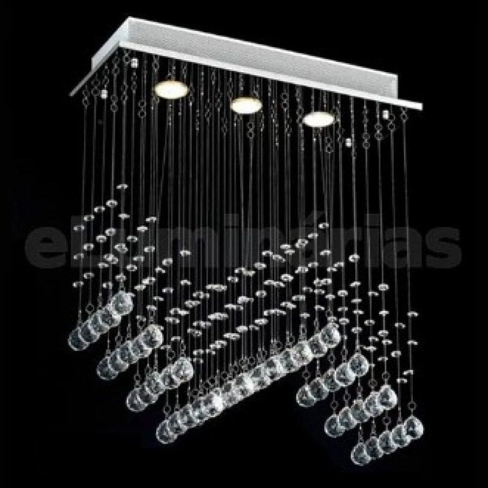 Lustre para sala, quarto, cozinha, sala de jantar Cristal K9 Base 18x70