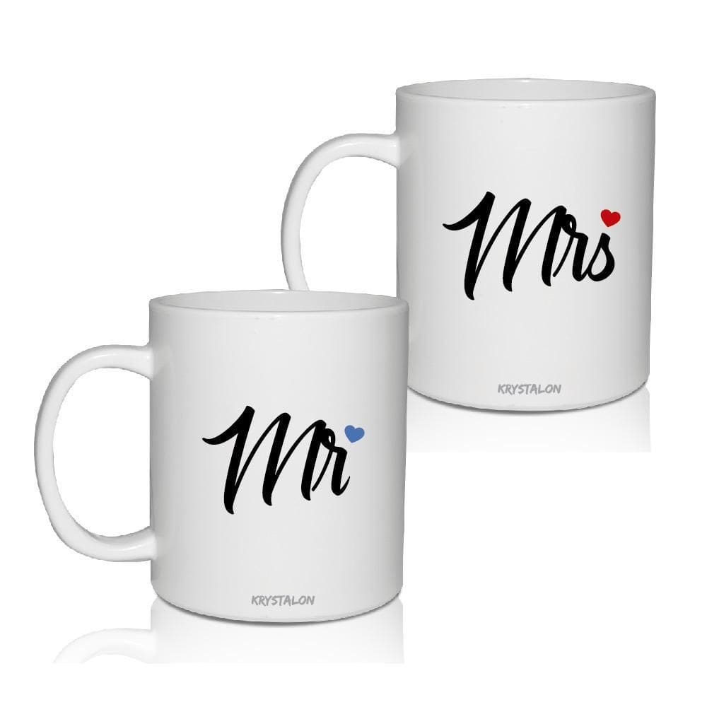 Kit 2 Canecas Acrílico Mr&Mrs- Para Dia Dos Namorados