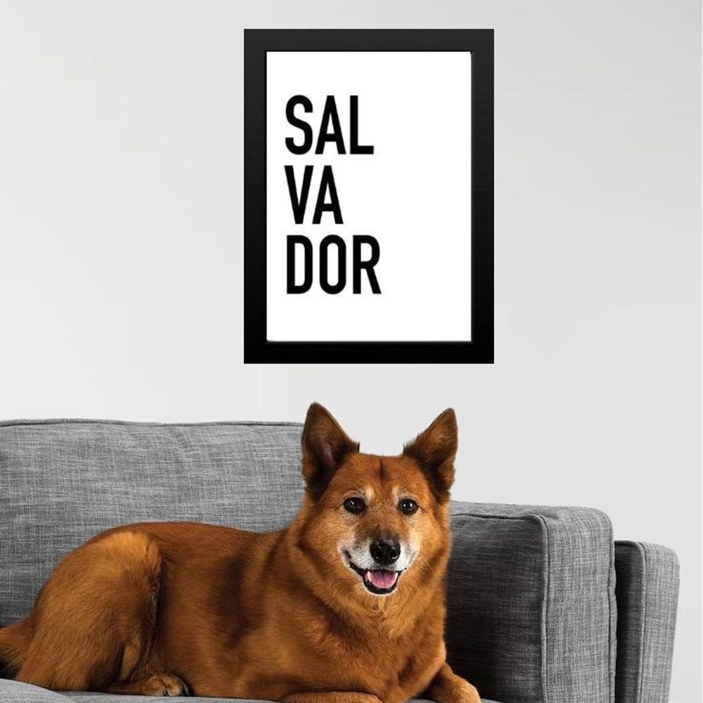 Quadro Decorativo Tipografia Salvador 33X24Cm