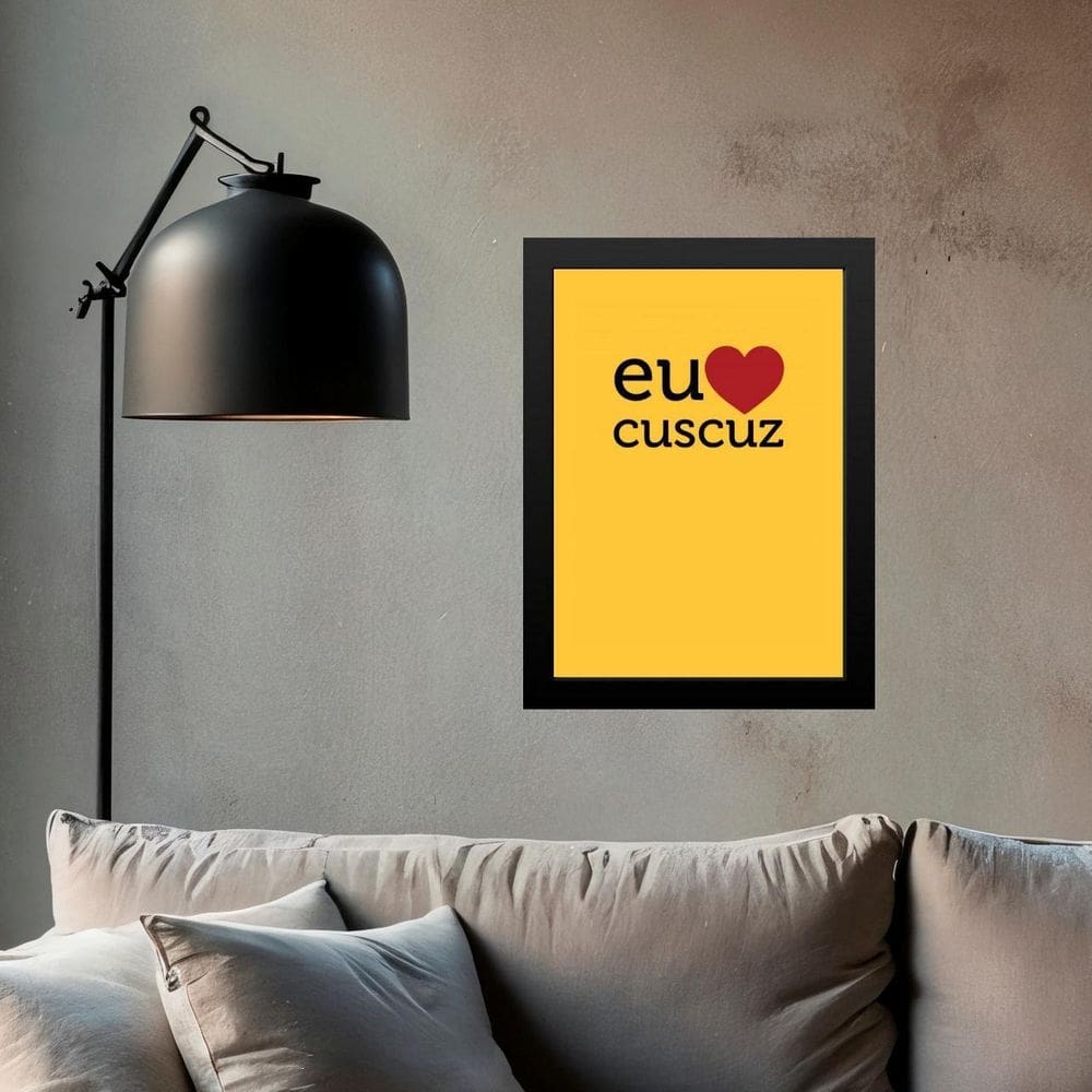 Quadro Decorativo Eu Amo Cuscuz 45X34Cm