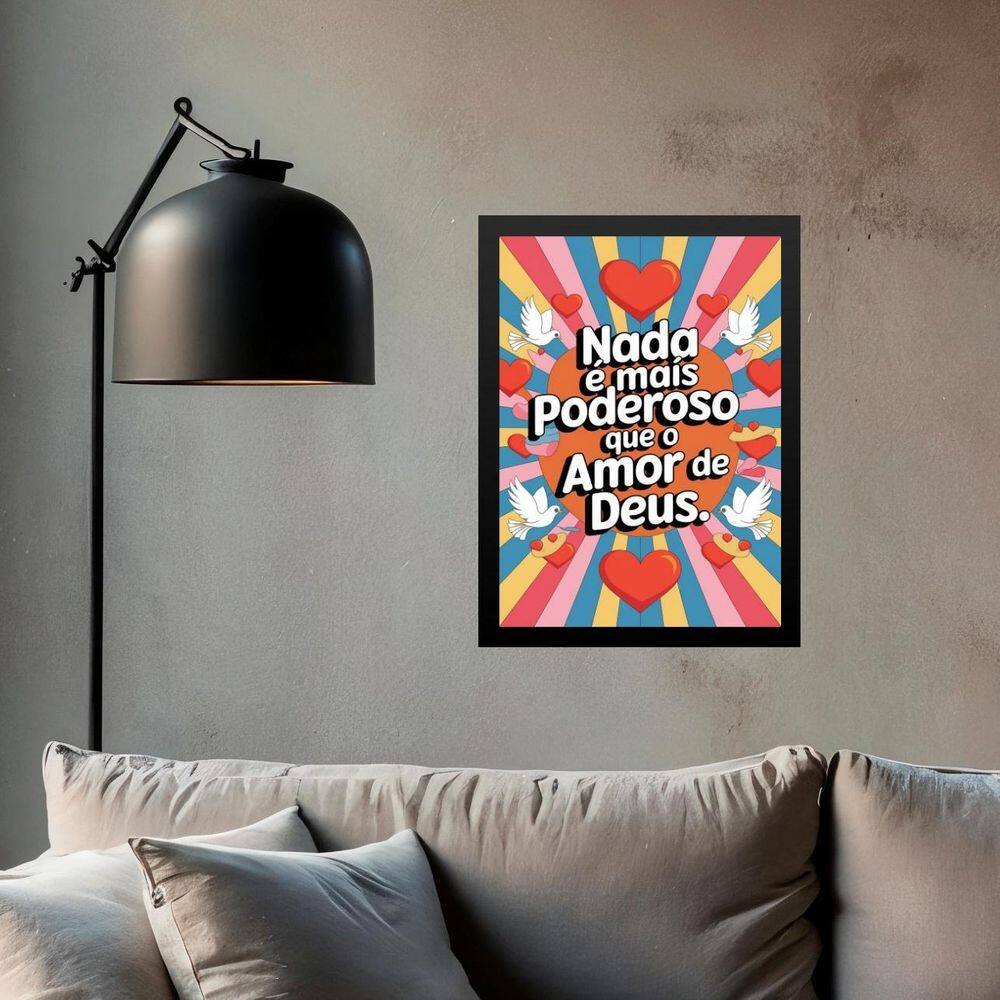 Quadro O Poderoso Amor De Deus 45X34Cm