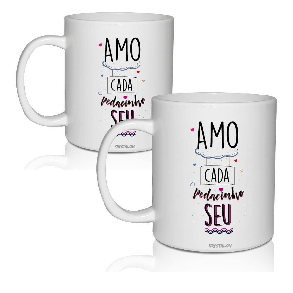 Kit 2 Canecas Acrílico Pedacinho - Para Dia Dos Namorados