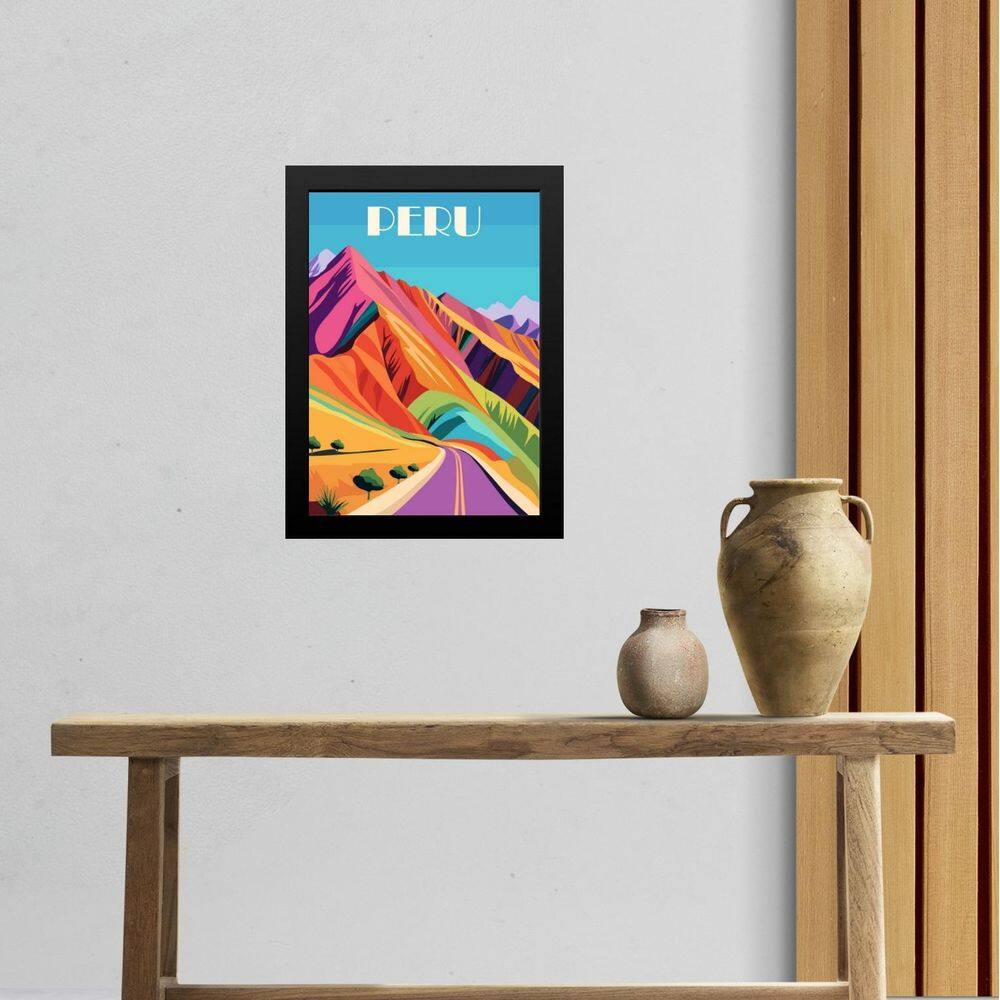 Quadro Decorativo Peru Travel Poster 45X34Cm