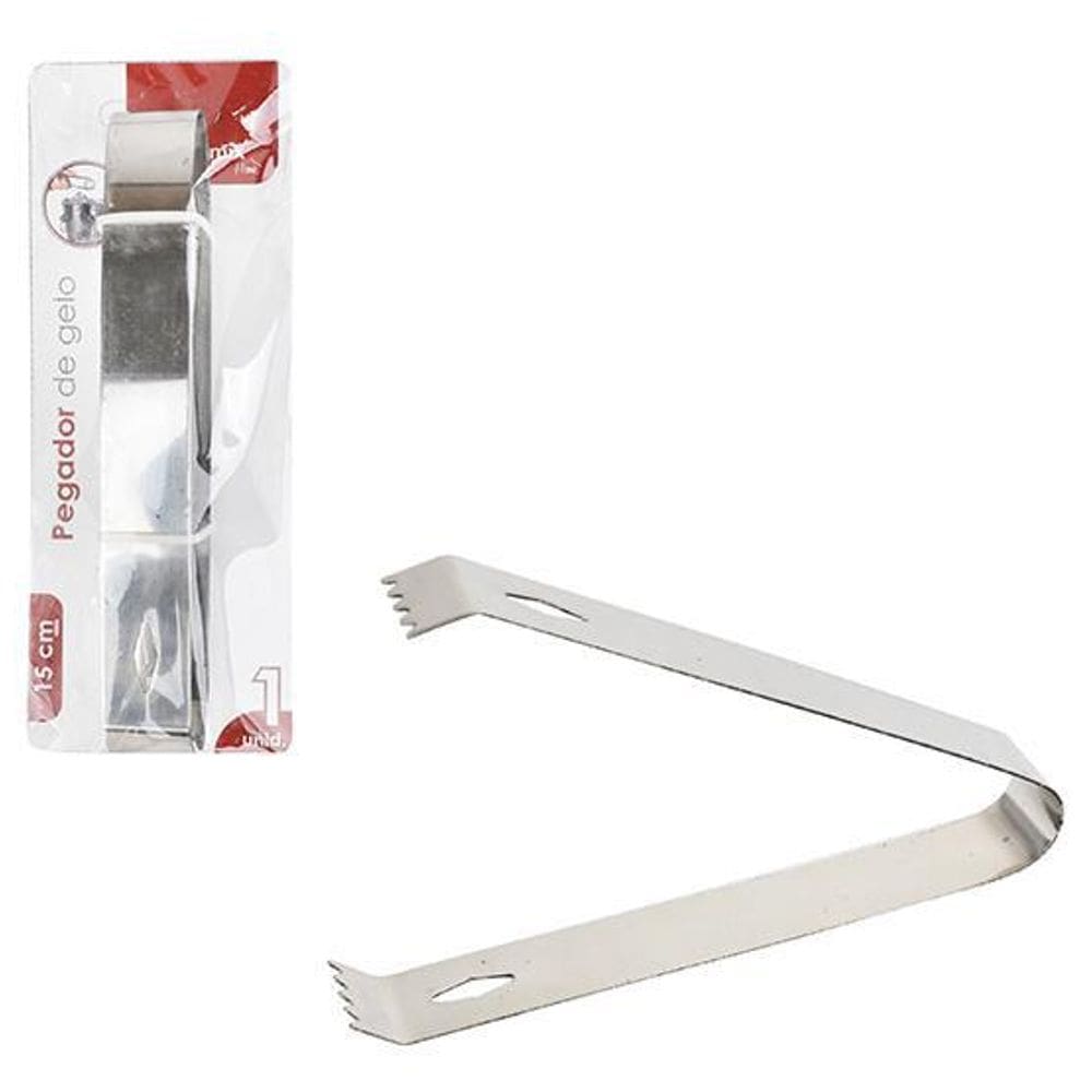 Pegador De Gelo De Inox Let`S Ox Prime 15Cm Na Cartela