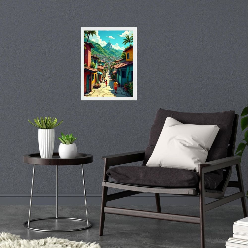 Quadro Decorativo Rio De Janeiro - Favela 24X18Cm