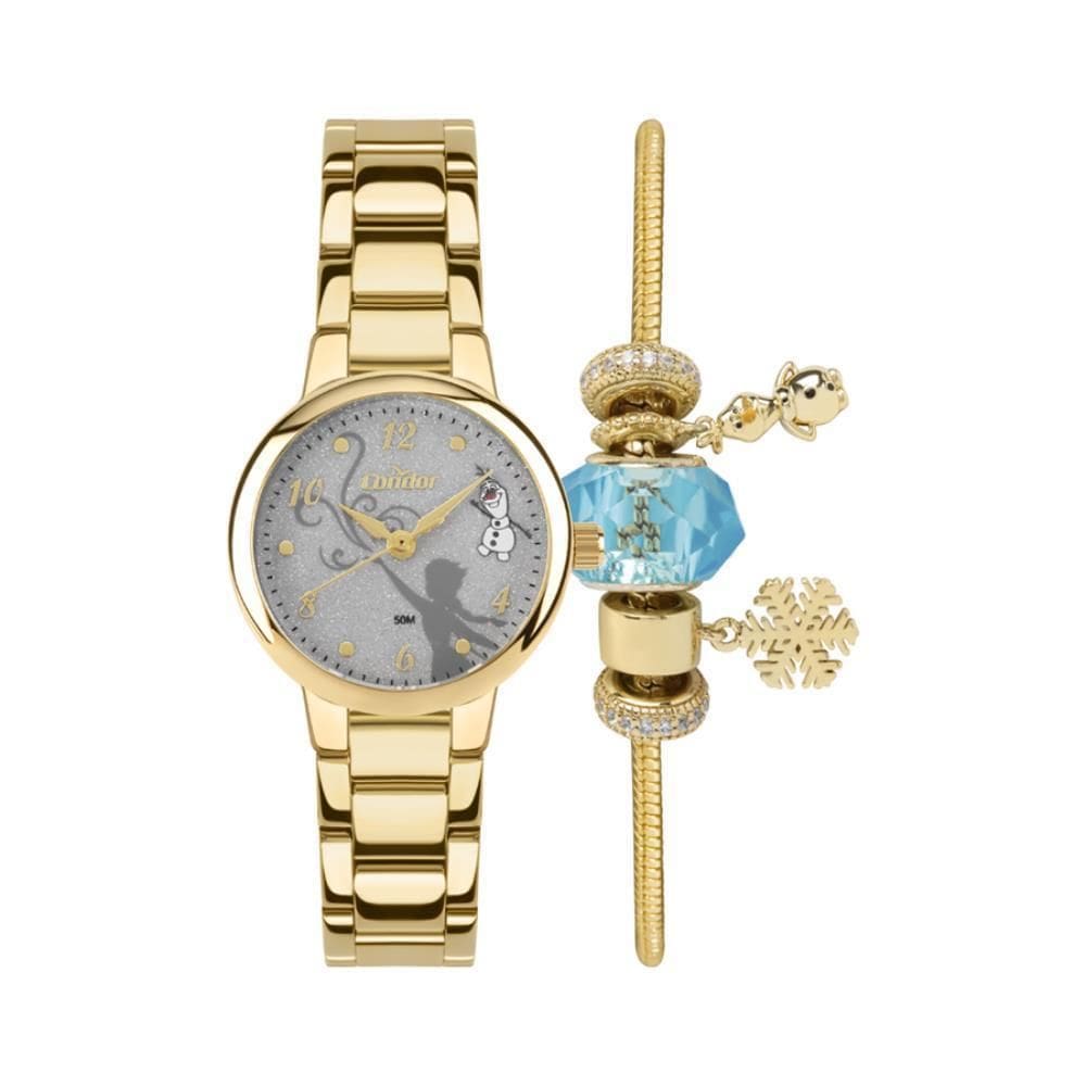 Relógio Condor Feminino Ref: Co2035Noi/K4K Dourado Frozen +