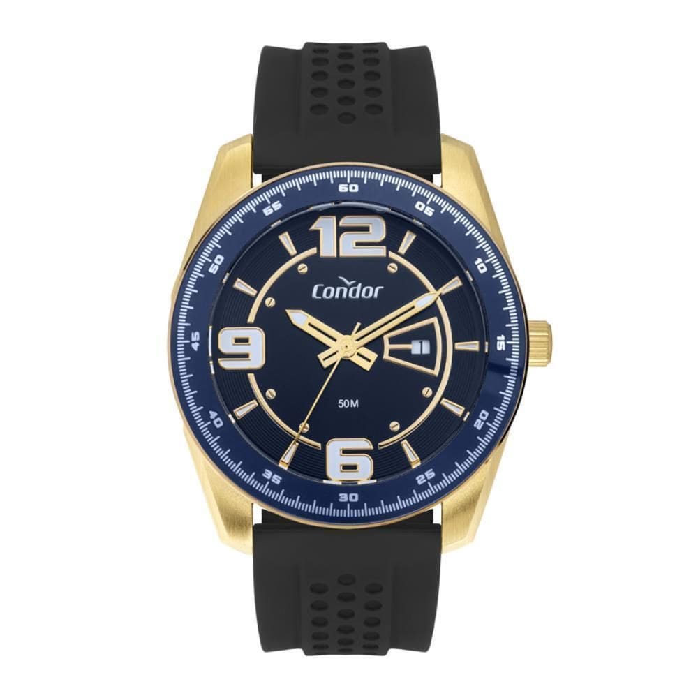 Relógio Condor Masculino Ref: Co2115Nbj/5A Esportivo Dourado