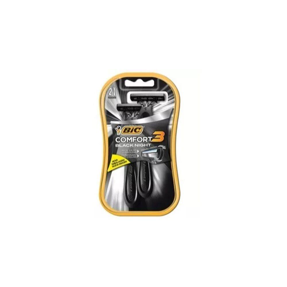 Kit Aparelho de Barbear Comfort3 Black Night com 6