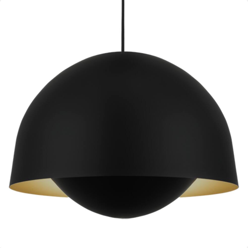 Lustre Pendente Blumenau Ergo Minimalista E27 Bivolt Preto