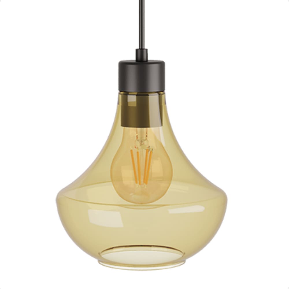 Lustre Pendente Blumenau Verbena E27 Bivolt Âmbar