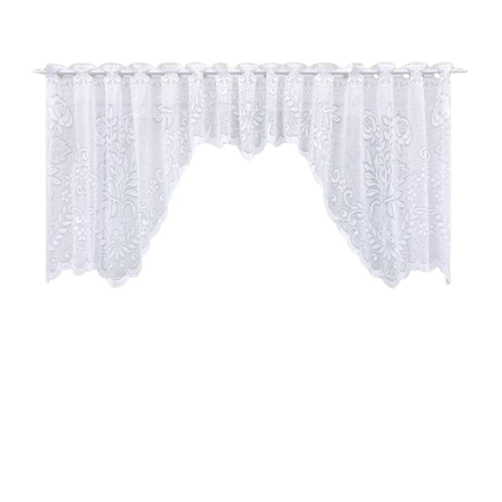 Toalha De Mesa Renda 04L Branca+Cascata Renda Rosas