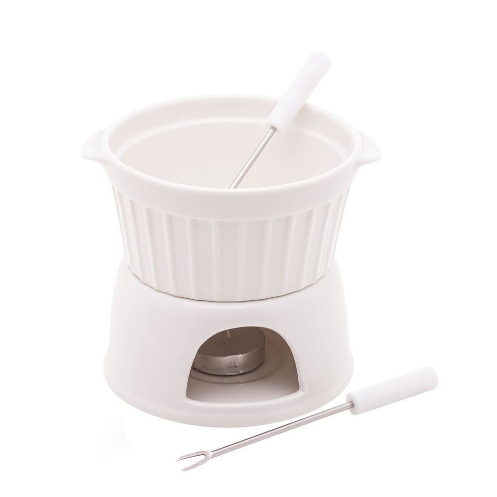 APARELHO DE FONDUE 4PC CLASSIC BRANCO 400ml
