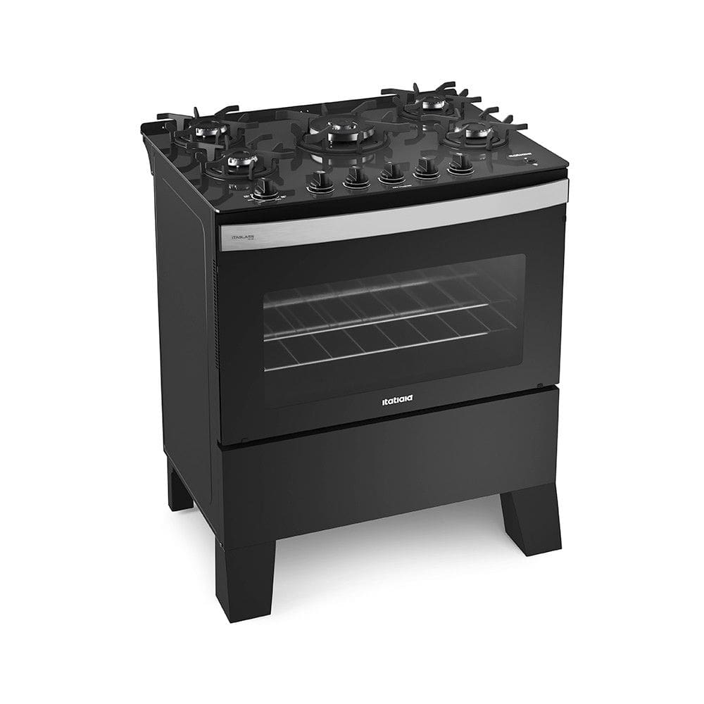 Fogão Itatiaia Itaglass Plus 5 Bocas com Acendimento automatico e Mesa de Vidro