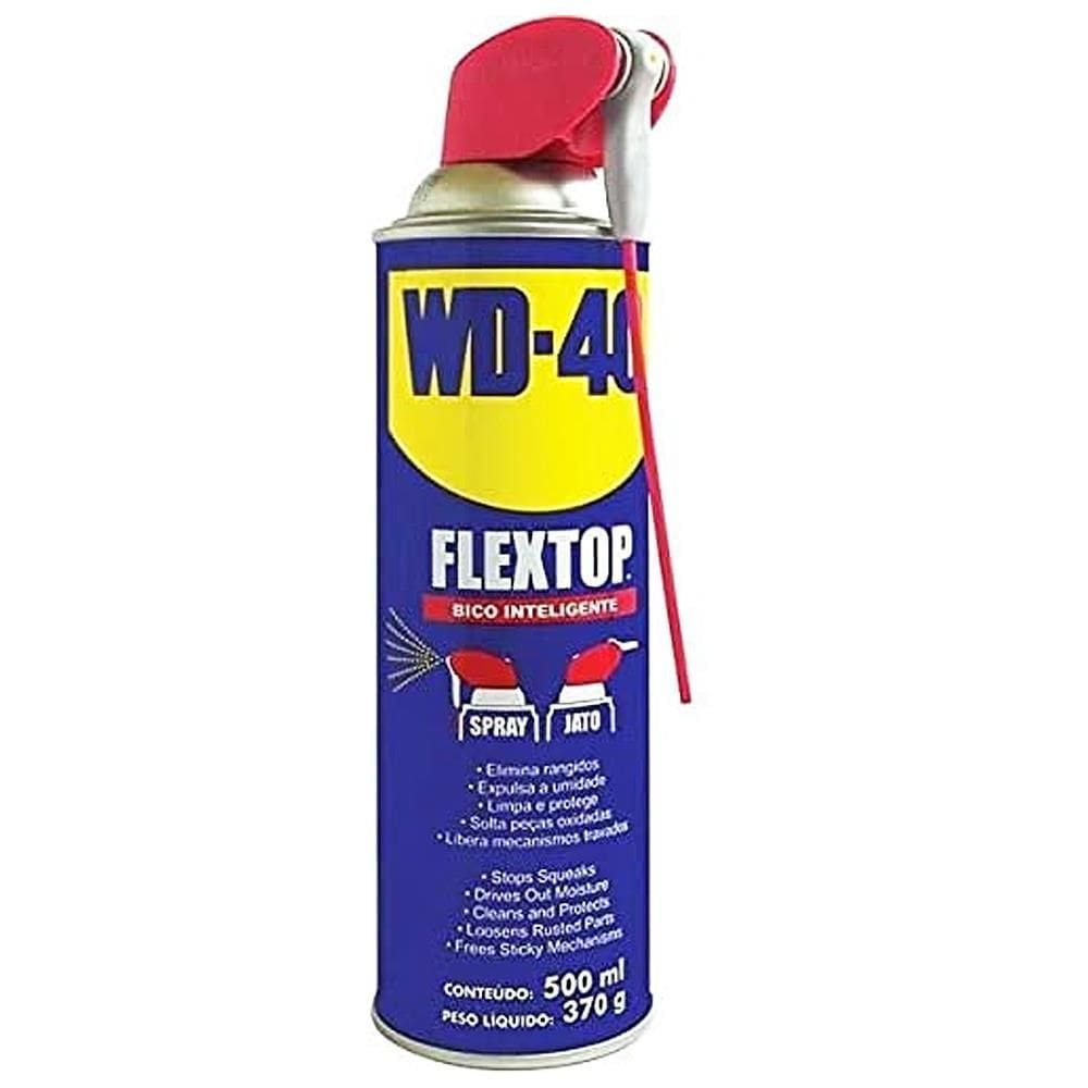 Óleo Desengripante e Lubrificante Flextop WD40 370g/500ml