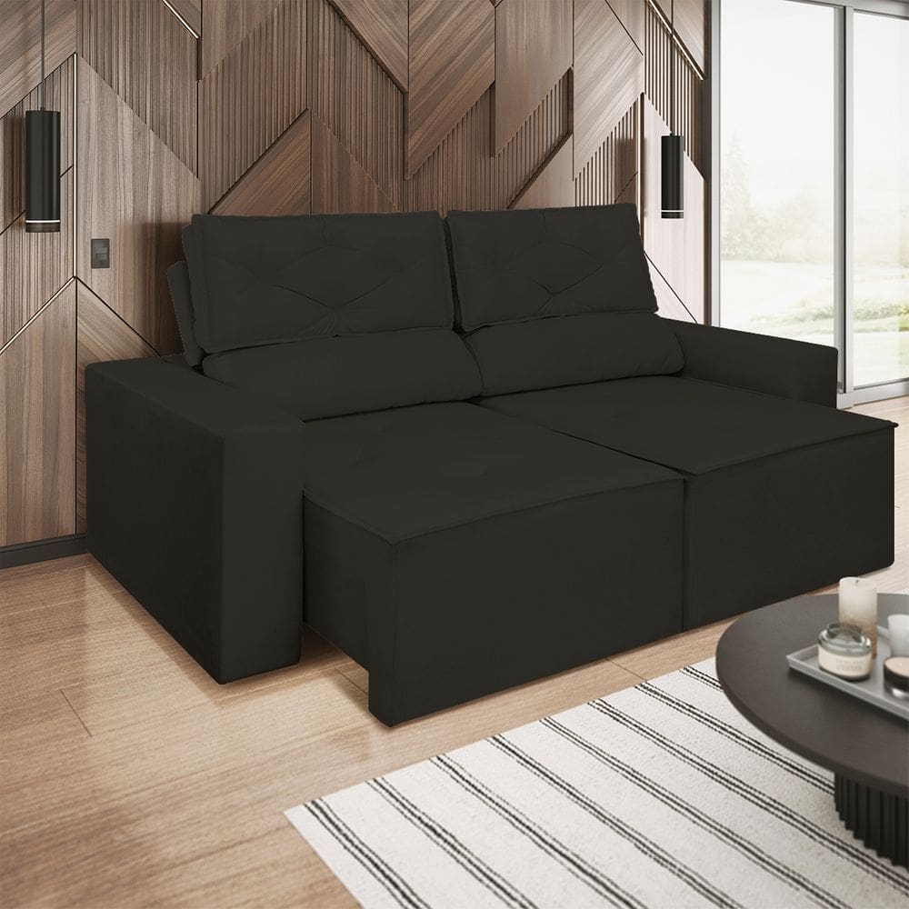 Sofá Retrátil/Reclinável 2,00m Confortável Luxo Balaqui