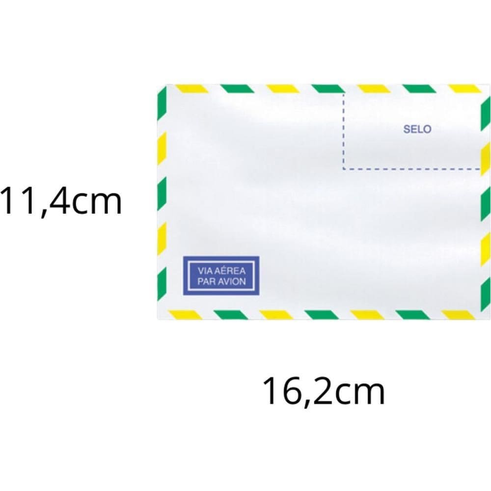 Envelope Comercial 114x162 63grs. c/RPC Aéreo 1000unid