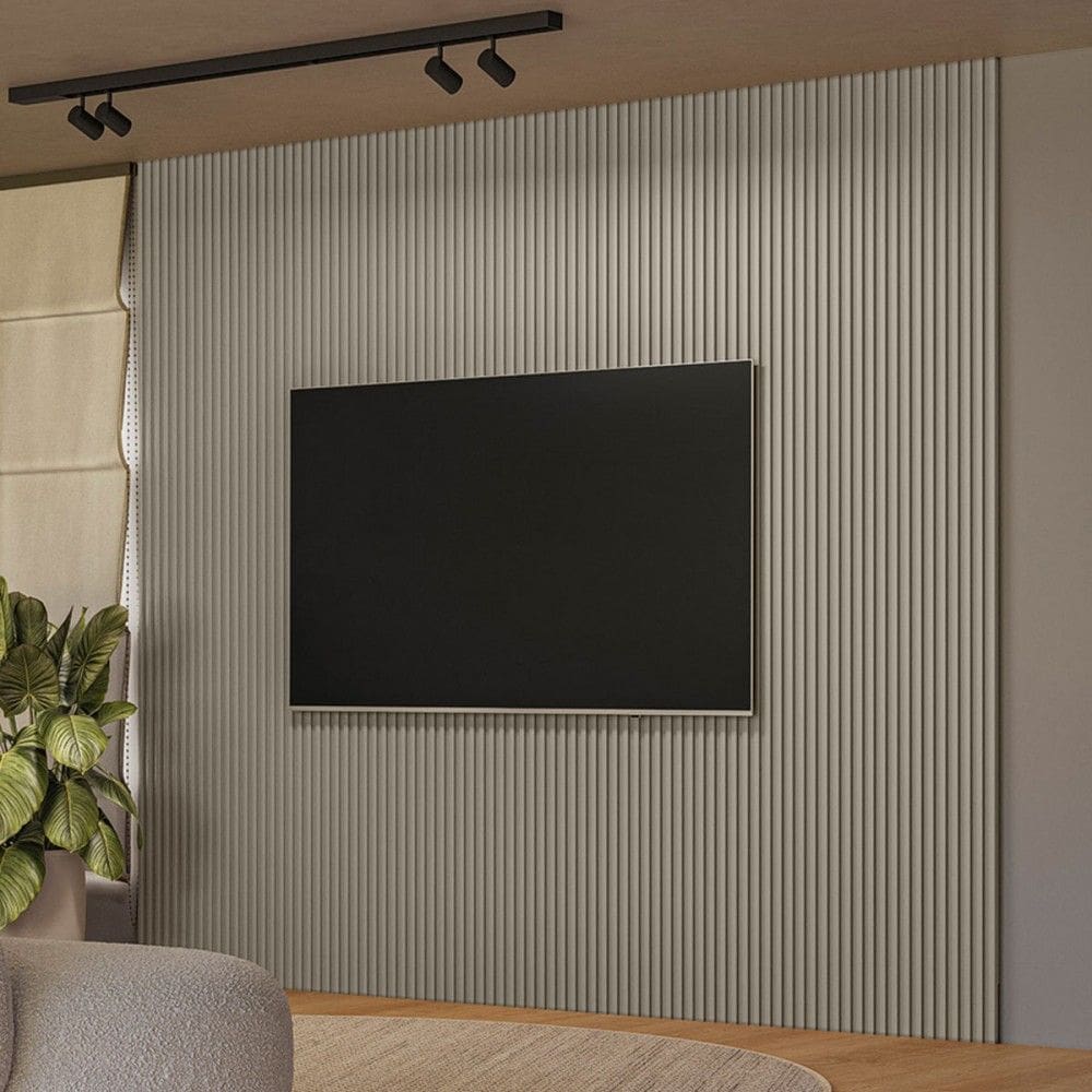 Painel para TV Até 85 Polegadas Ripado Gris Fosco 810010152 - Linea Brasil