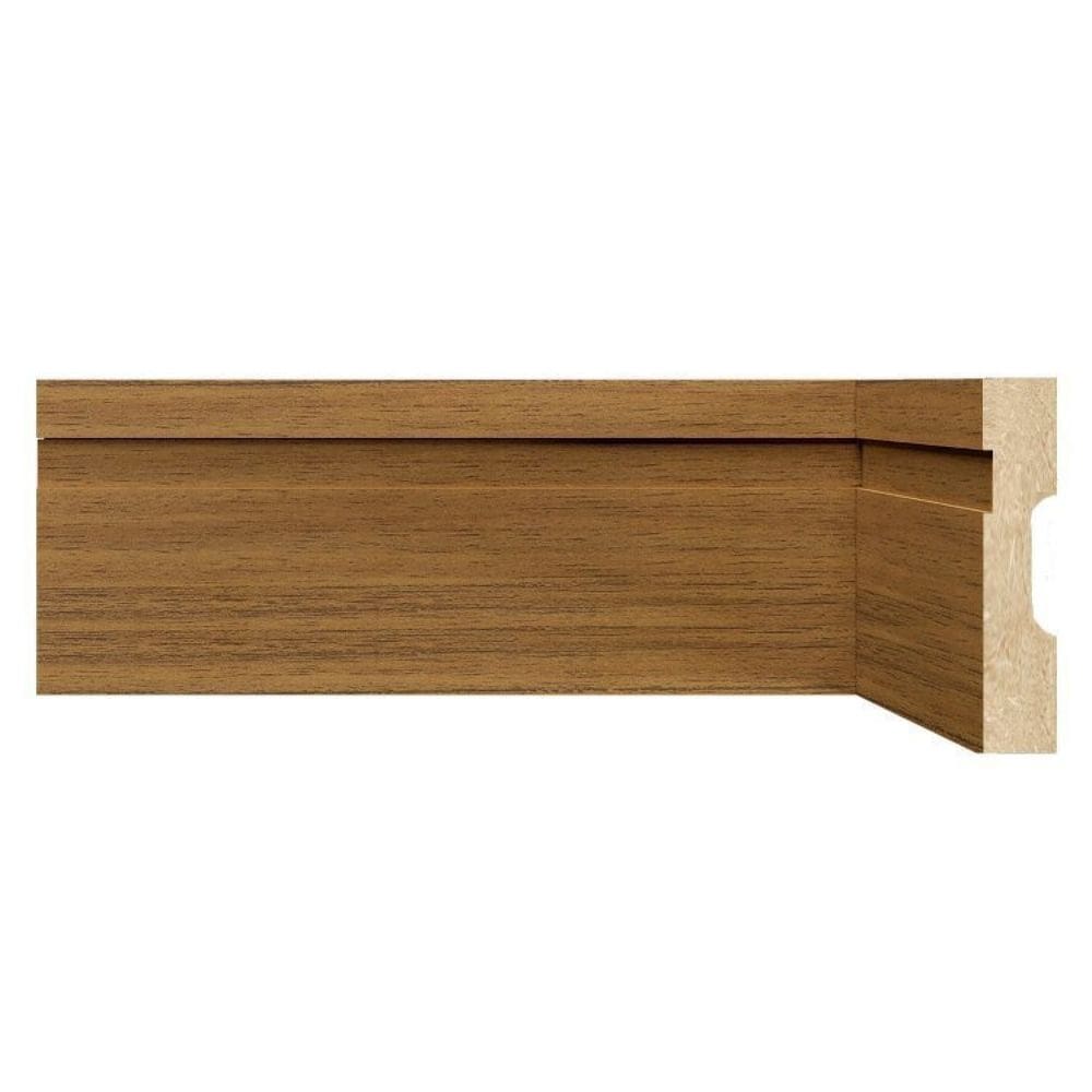 Kit Rodapé de MDF 30 Barras Frisadas de 10cm x 2,40m Rende 72 Metros Moldufama Cedro