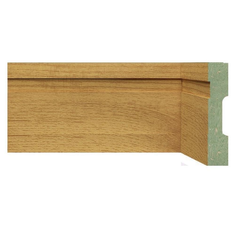 Kit Rodapé de MDF 20 Barras Frisadas de 10cm x 2,40m Rende 48 Metros Moldufama Carvalho Prime