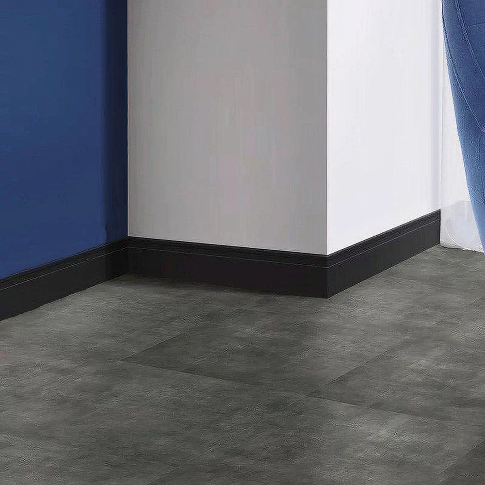 Rodapé de MDF Frisado de 10cm x 2,40m Rende 2,4 Metros Moldufama 1002 Preto