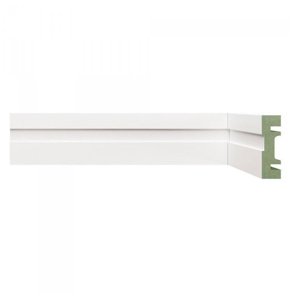 Kit Rodapé de MDF 5 Barras Frisadas de 5cm x 2,40m Rende 12 Metros Moldufama Branco
