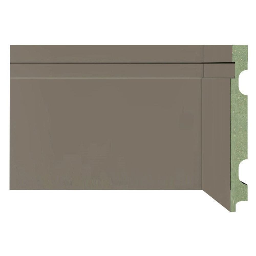 Kit Rodapé de MDF 20 Barras Frisadas de 15cm x 2,40m Rende 48 Metros Moldufama Cinza Titanium