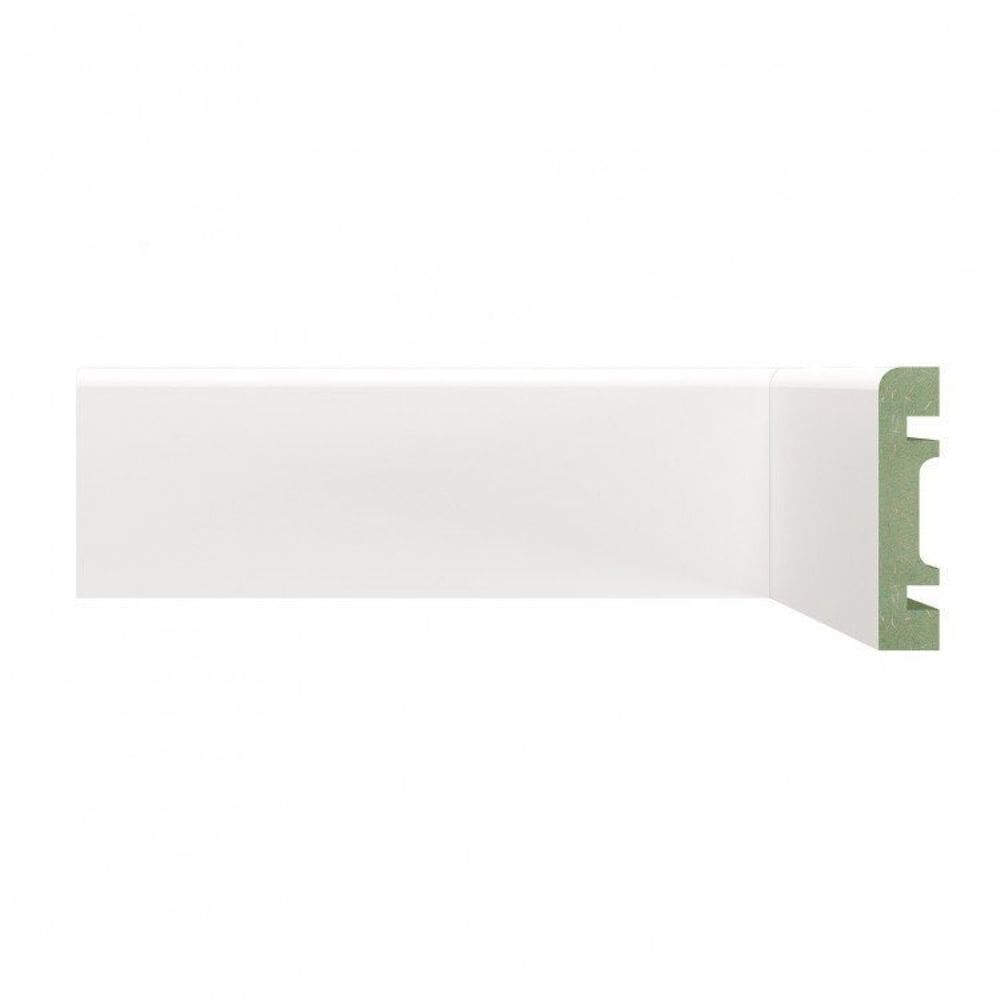 Kit Rodapé de MDF 20 Barras Lisas de 7cm x 2,40m Rende 48 Metros Moldufama Branco