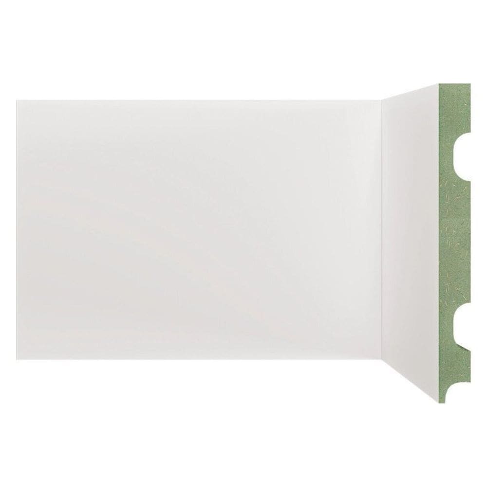 Kit Rodapé de MDF 15 Barras Lisas de 15cm x 2,40m Rende 24 Metros Moldufama Branco