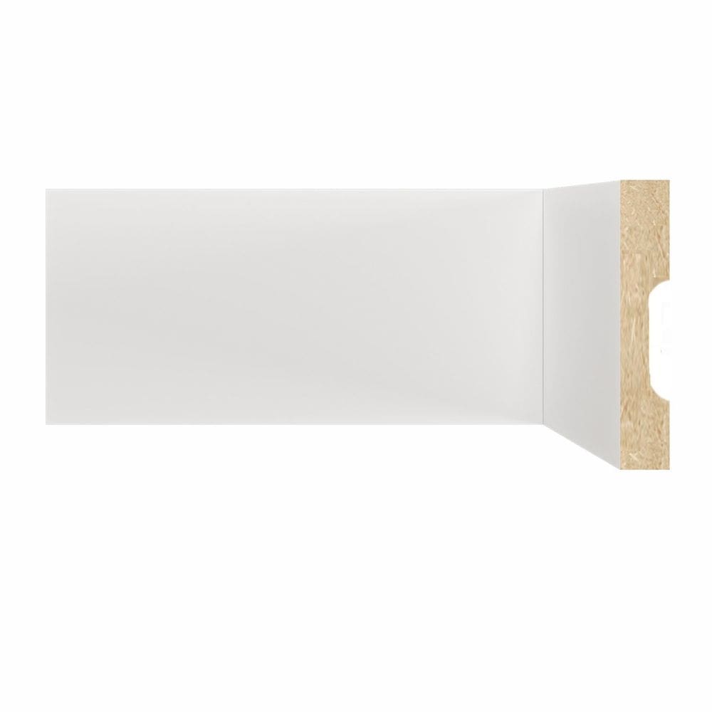 Kit Rodapé de MDF 10 Barras Frisadas de 10cm x 1,80m Rende 18 Metros Moldufama Branco
