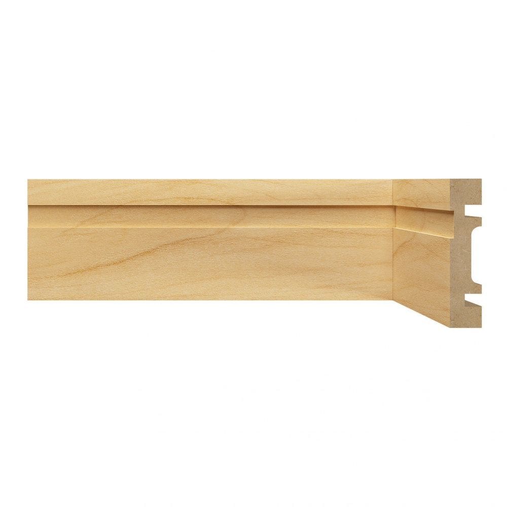 Rodapé de MDF Frisado de 7cm x 2,40m Rende 2,4 Metros Moldufama 702 Castanho