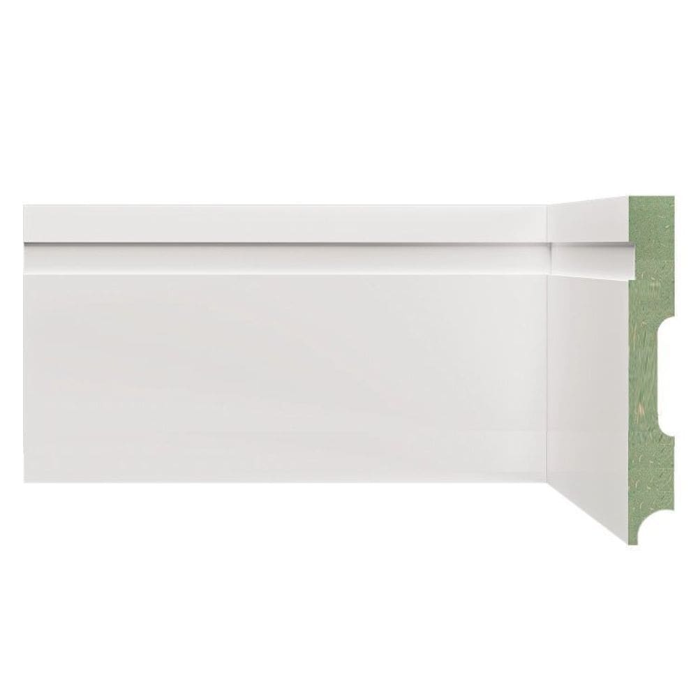 Kit Rodapé de MDF 20 Barras Frisadas de 12cm x 2,40m Rende 48 Metros Moldufama Branco