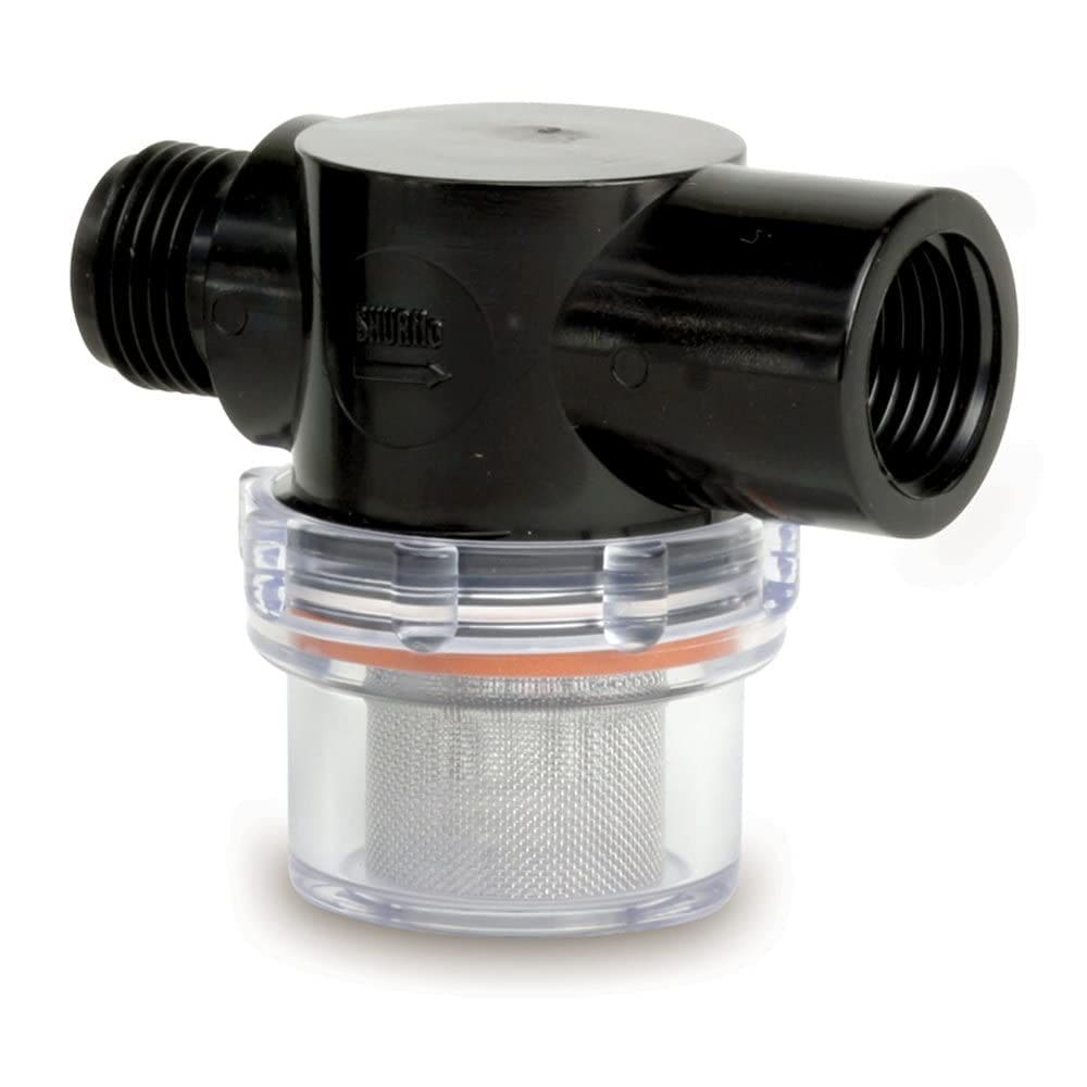 Filtro de tubos SHURFLO Twist-On 1/2 255-313 para montagem de tubos de mangueira