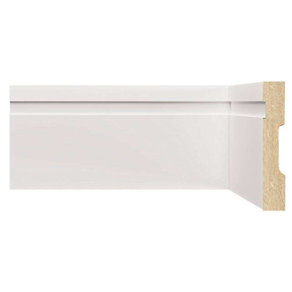 Kit Rodapé de MDF 10 Barras Frisadas de 10cm x 1,80m Rende 18 Metros Moldufama Branco