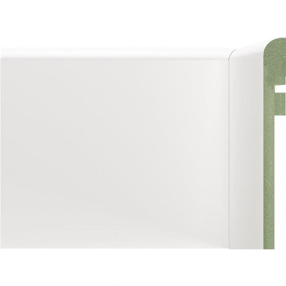 Kit Rodapé de MDF 40 Barras Frisadas de 15cm x 2,40m Rende 96 Metros Moldufama Branco