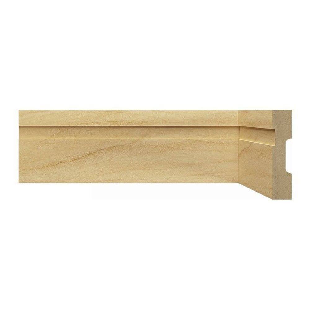 Kit Rodapé de MDF 15 Barras Frisadas de 7cm x 2,40m Rende 36 Metros Moldufama Castanho
