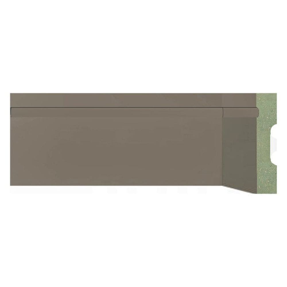 Kit Rodapé de MDF 15 Barras Frisadas de 10cm x 2,40m Rende 36 Metros Moldufama Cinza