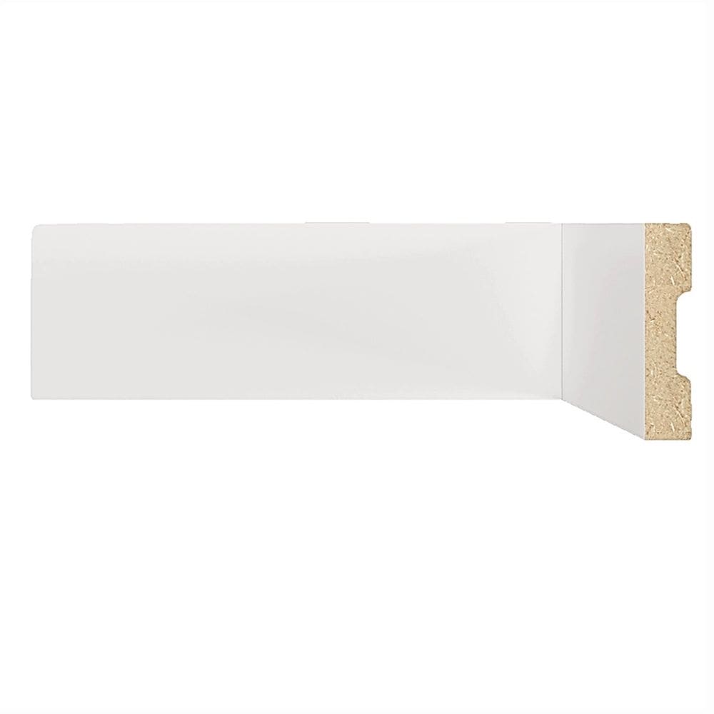 Kit Rodapé de MDF 10 Barras Frisadas de 7cm x 1,80m Rende 18 Metros Moldufama Branco