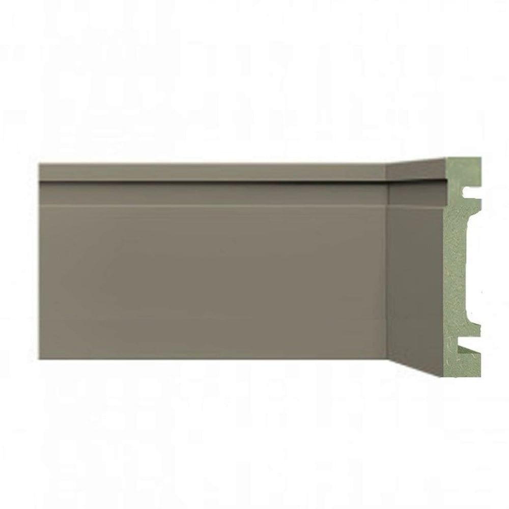 Kit Rodapé de MDF 15 Barras Frisadas de 10cm x 2,40m Rende 36 Metros Moldufama Cinza Titanium