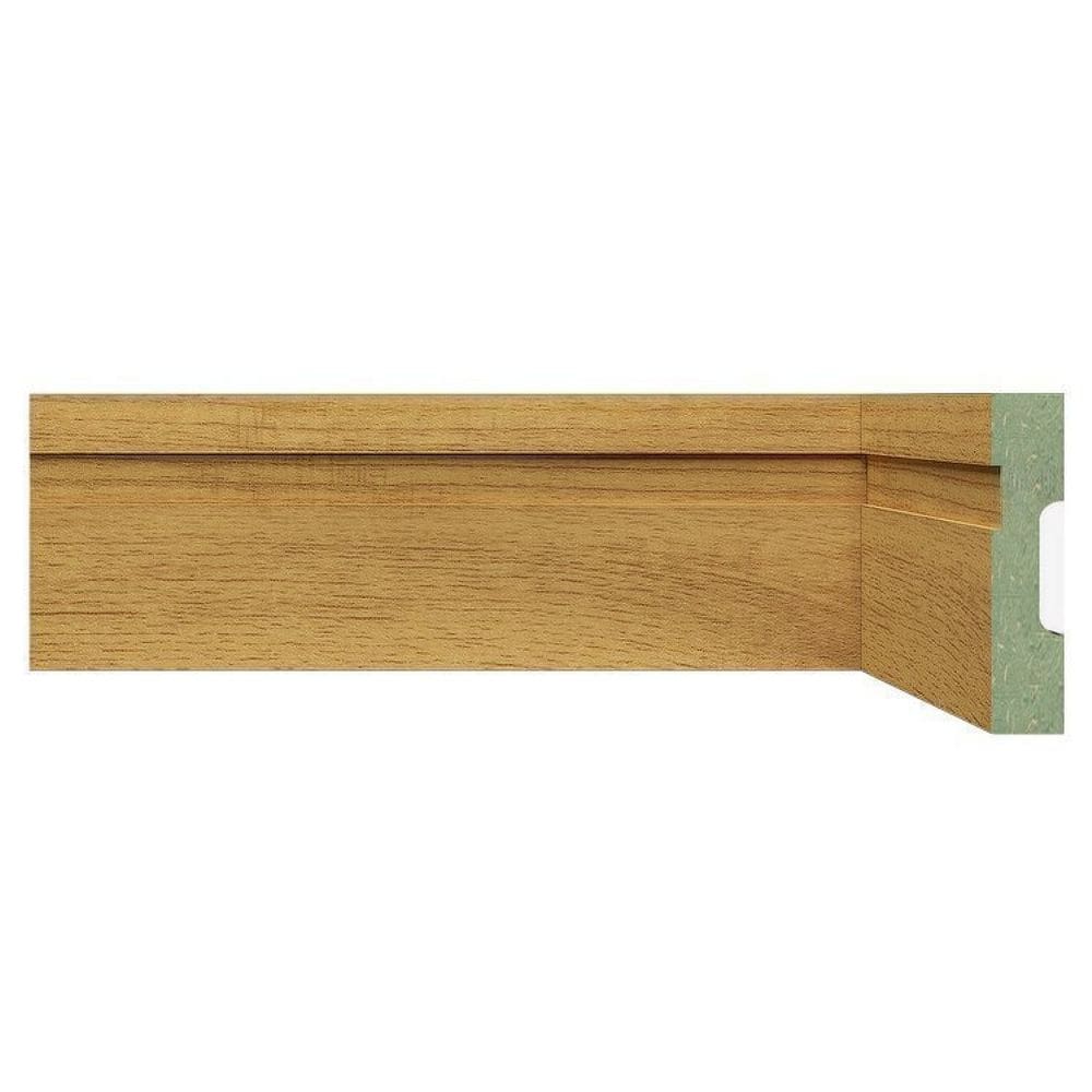 Kit Rodapé de MDF 10 Barras Frisadas de 7cm x 2,40m Rende 24 Metros Moldufama Carvalho Prime