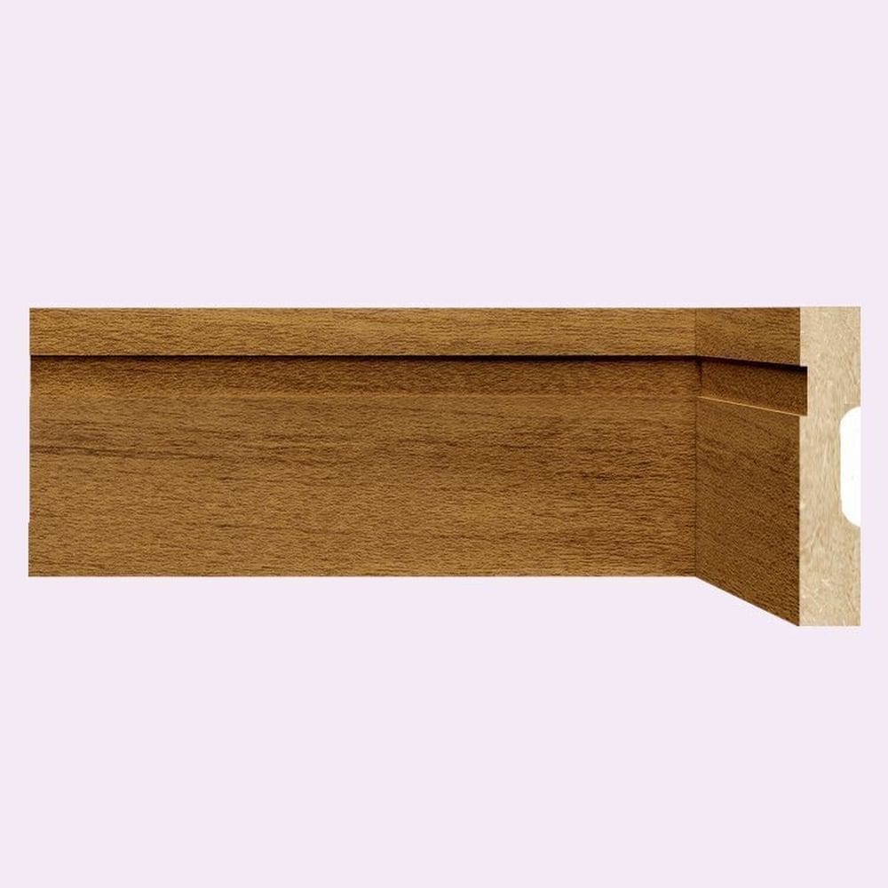 Kit Rodapé de MDF 5 Barras Frisadas de 10cm x 2,40m Rende 12 Metros Moldufama Turim
