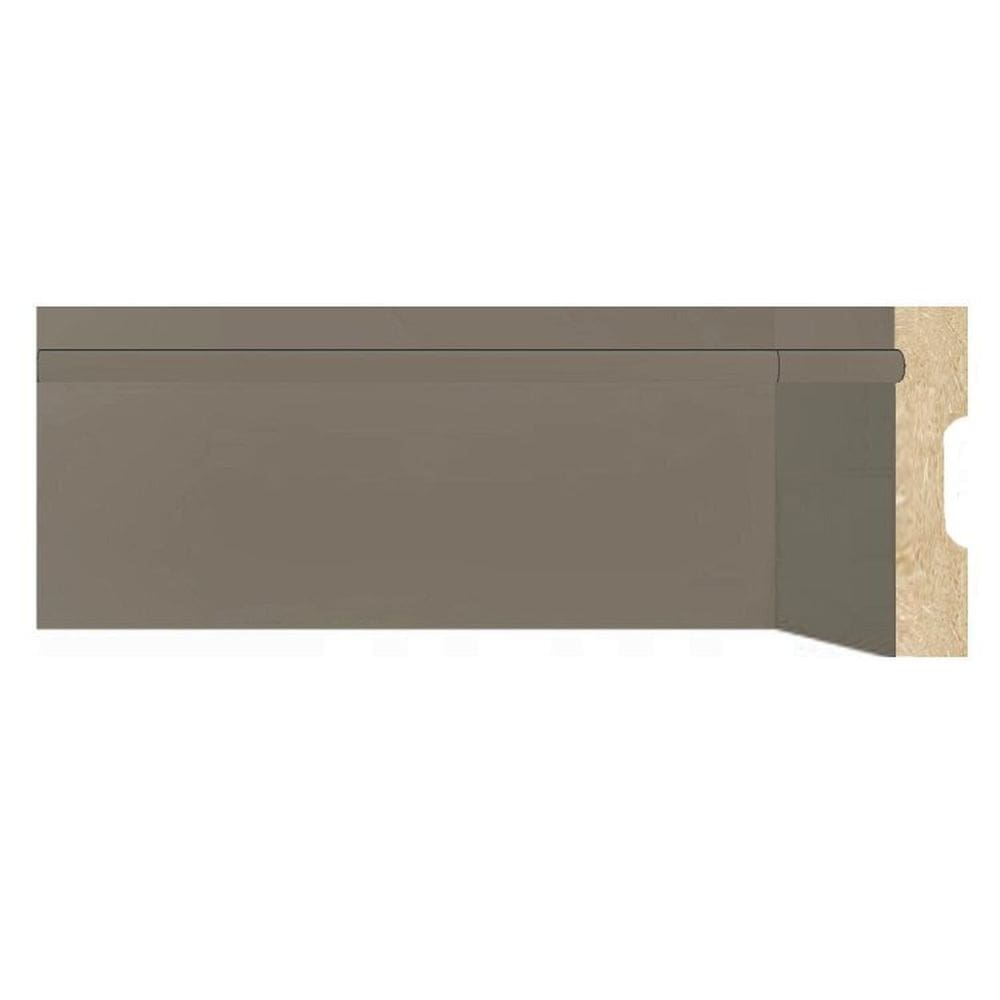 Kit Rodapé de MDF 10 Barras Frisadas de 5cm x 2,40m Rende 24 Metros Moldufama Cinza