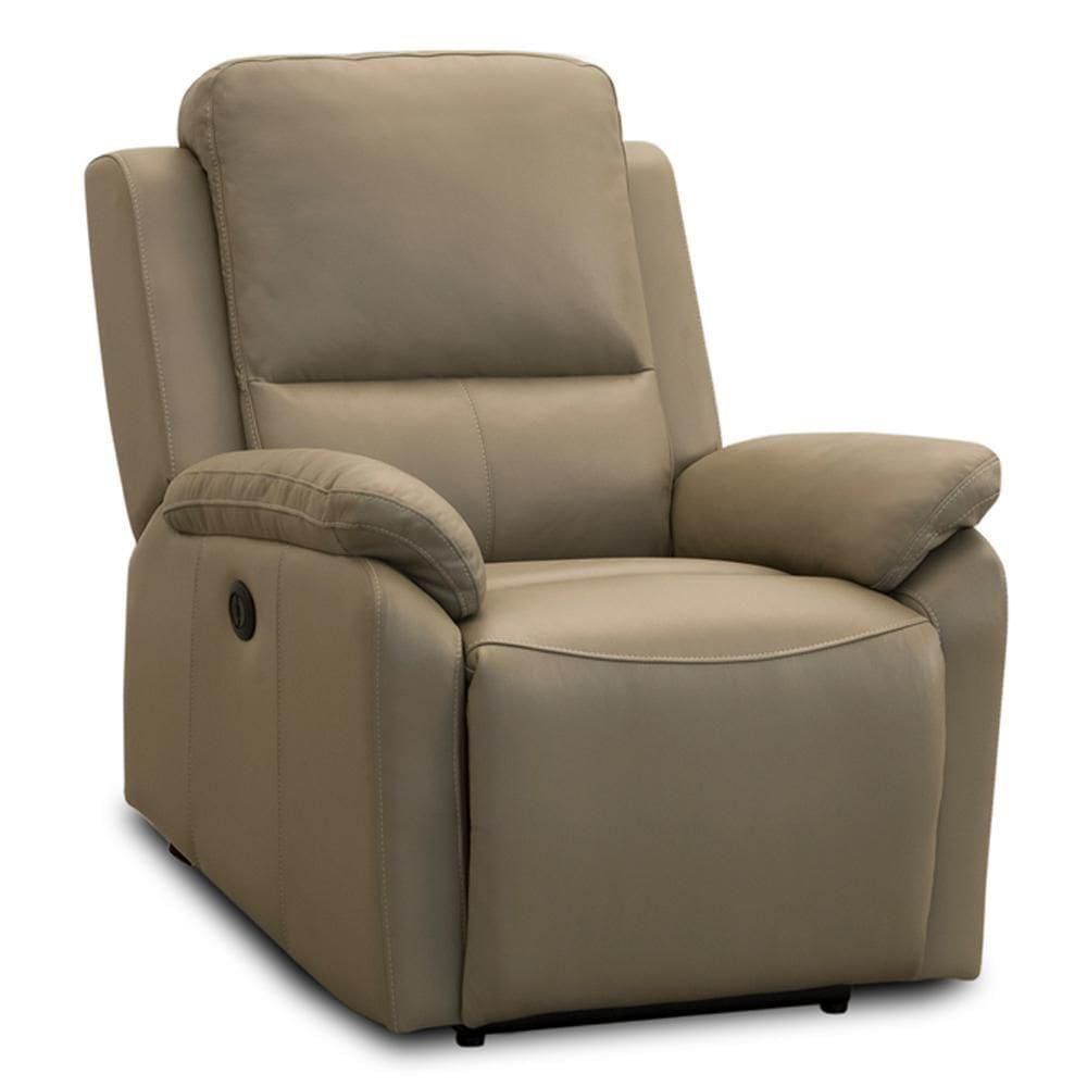 Poltrona Do Papai Retrátil Reclinável Elétrica Aniche L06 Couro Fendi - Lyam Decor