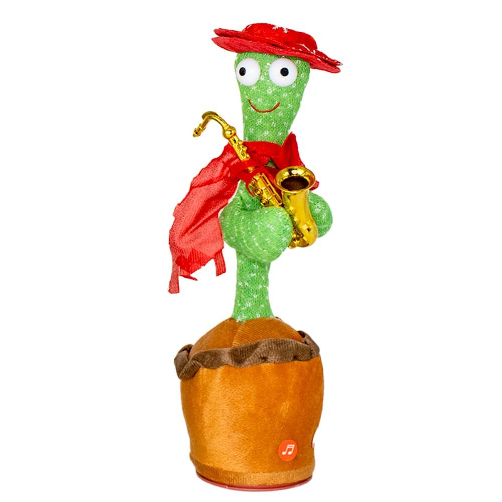 Cacto Dançante Musical Falante Dança Repete Brinquedo USB Modelo:Saxofone