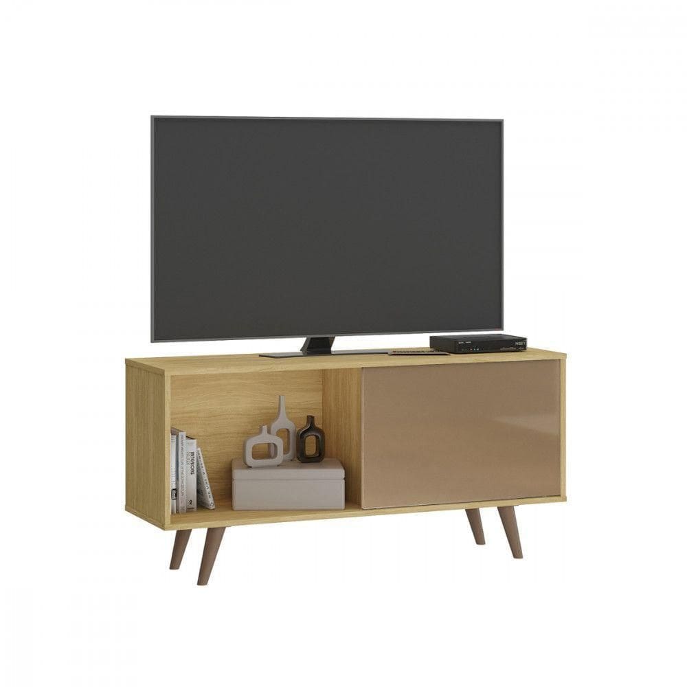 Rack Malaga Para Até 55 Polegadas Madeirado Reflecta Wood Madeirado E Reflecta